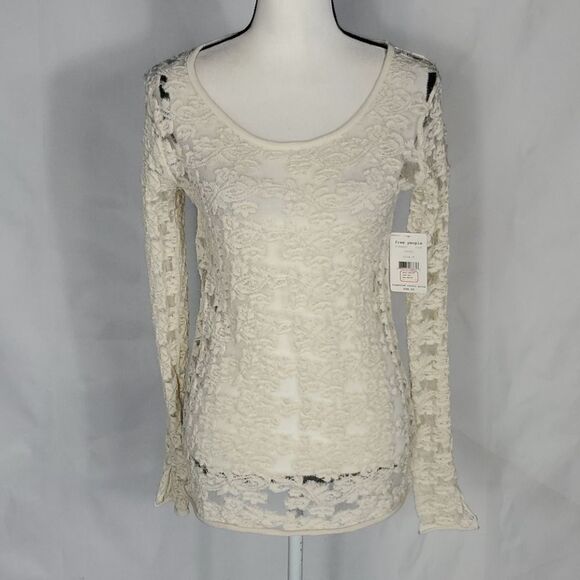 NWT Free People Lace Top size M - Picture 3 of 9